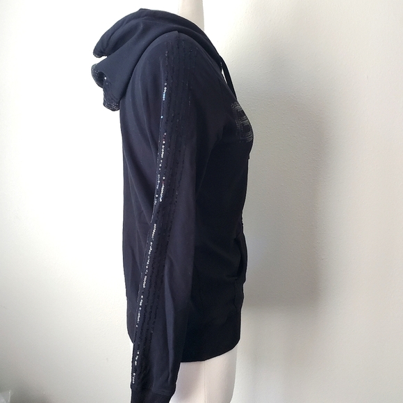 BCBGMaxAzria Sequined Hoodie Jacket - Picture 3 of 8